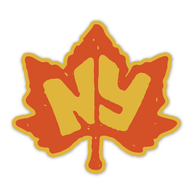 New York Maple Fall Leaf Sticker