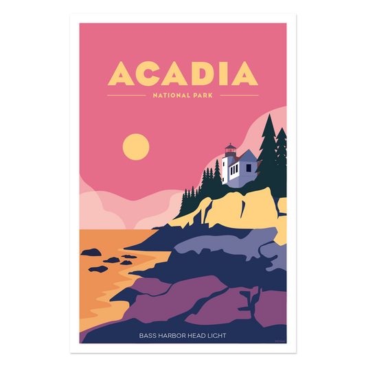 Acadia National Park Maine Travel Poster