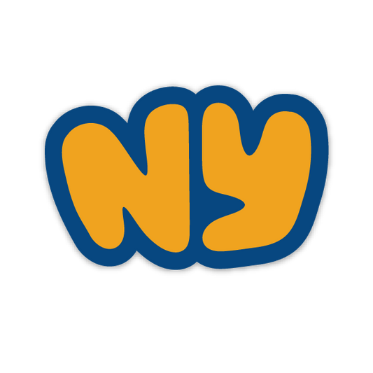 Orange & Blue NY Sticker