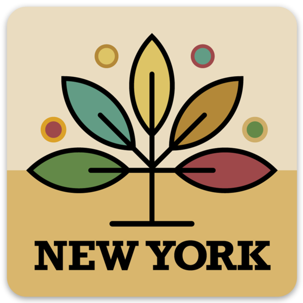 New York Plant Sticker